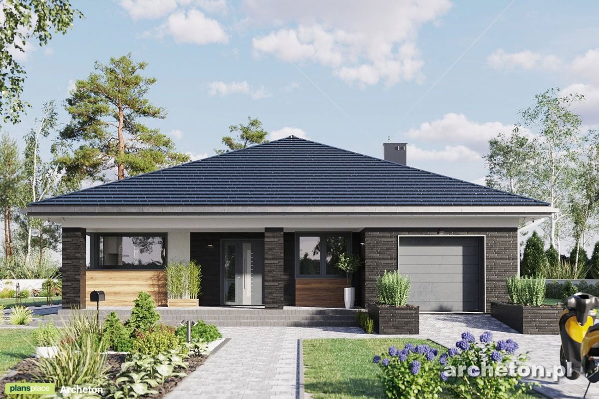 Single Story House Plan with 3 Bedrooms and 1-Car Garage