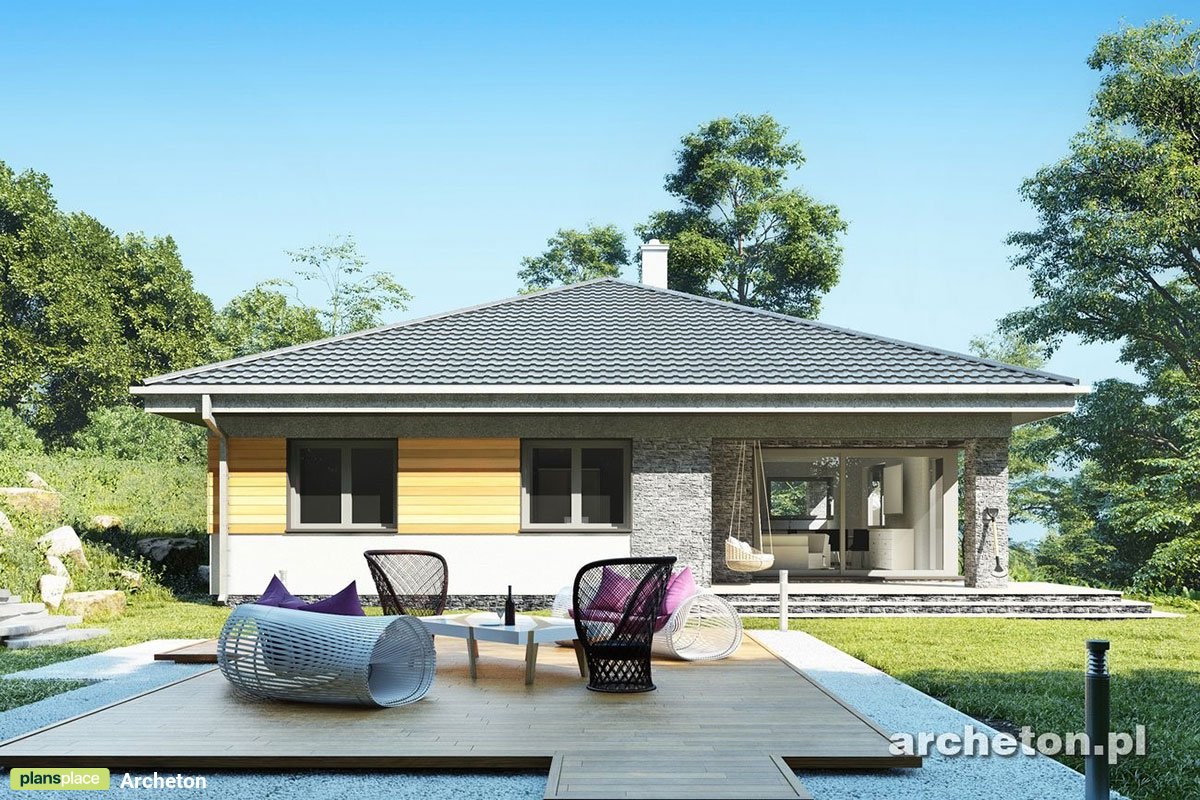 House Plan with 1-Car Front Entry Garage and 3 Bedrooms