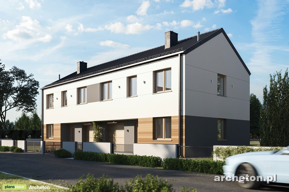 2-Story European Duplex Plan with Matching 4-Bed Units