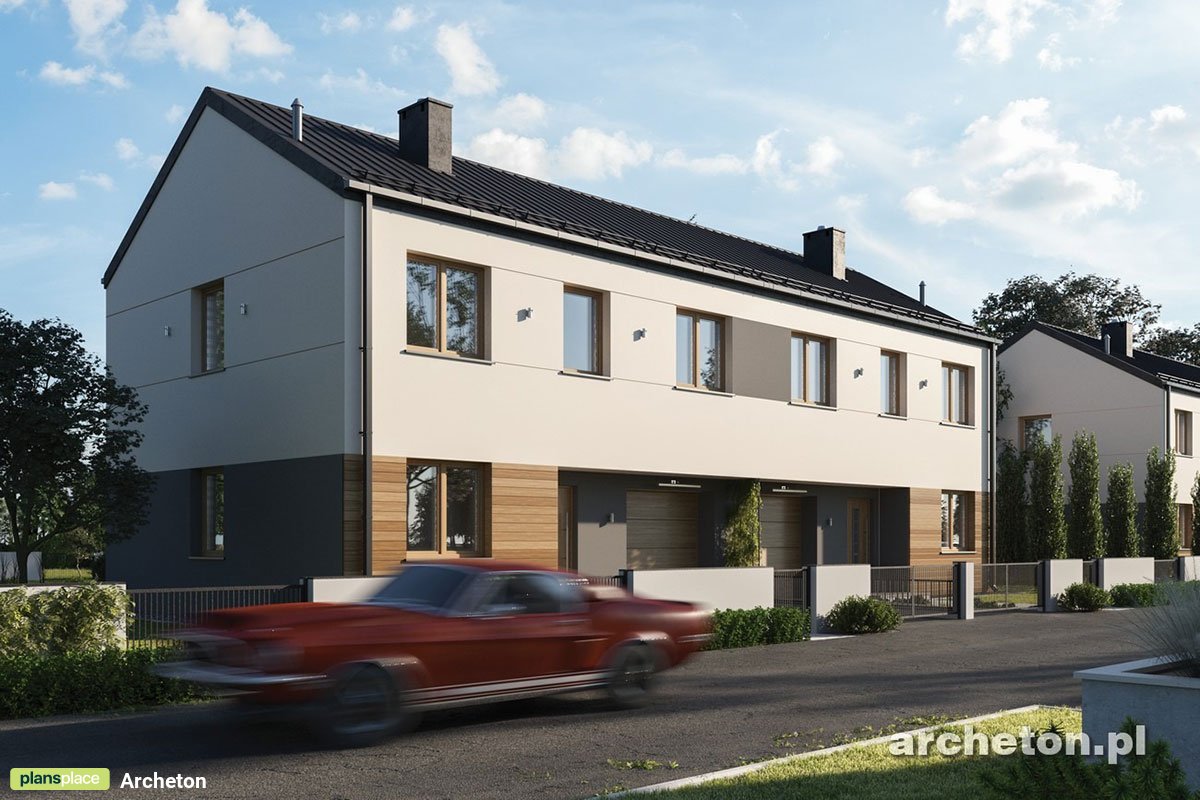 2-Story European Duplex Plan with Matching 4-Bed Units
