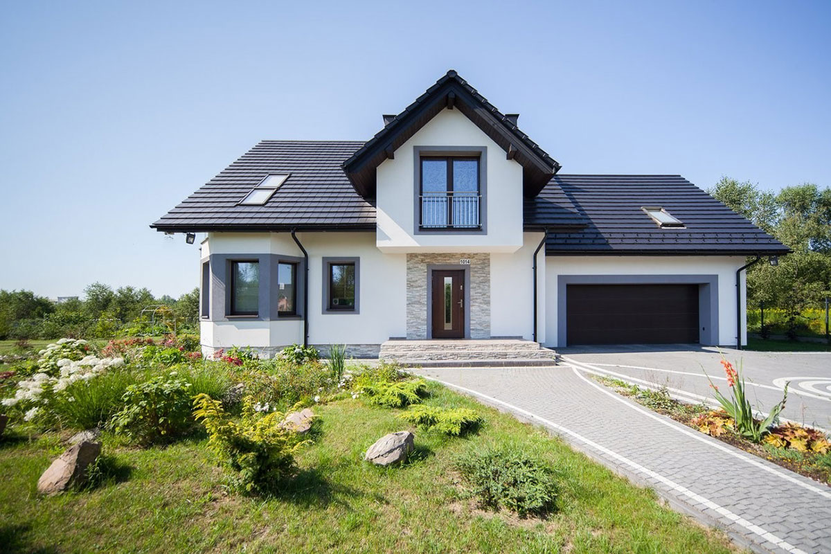 Namo projektas su mansarda 230 m²: 5 Miegamieji, 3 Vonios, Garažas