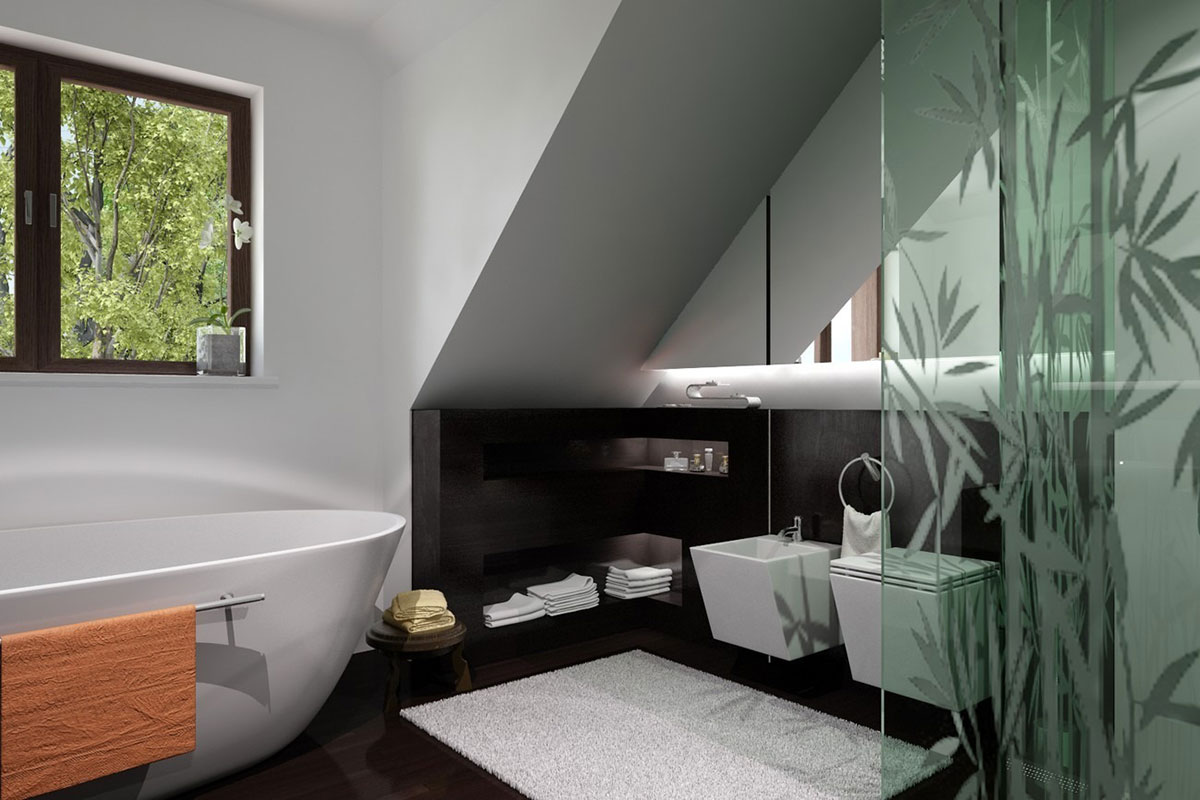 House Plan with Master Bedroom above 2-Car Garage