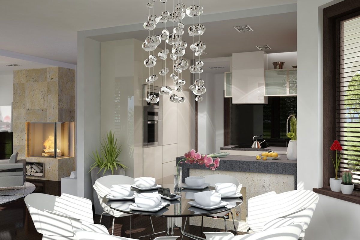 House Plan with Master Bedroom above 2-Car Garage