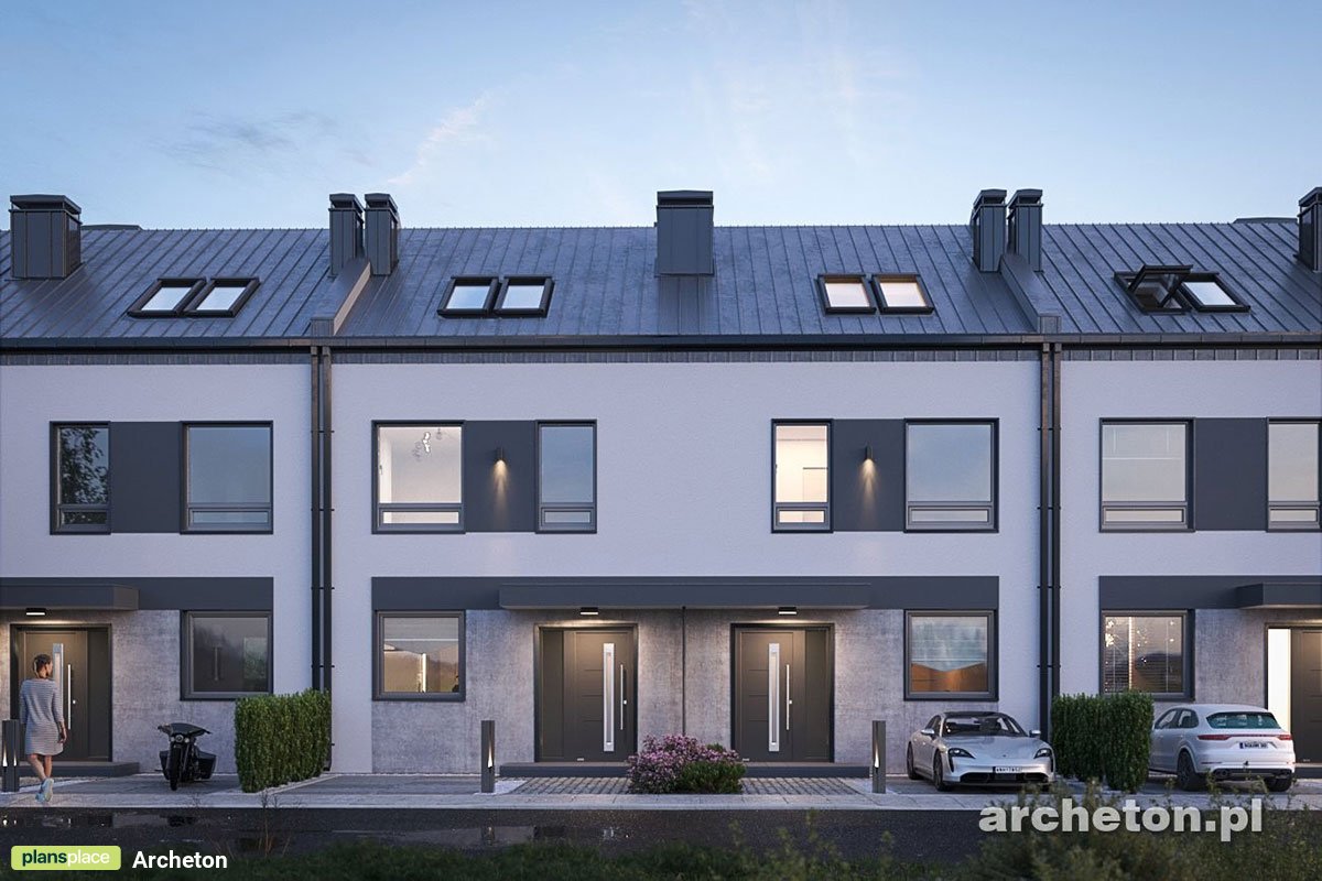 Dviejų aukštų namo projektas 128 m²: 3 Miegamieji, 2 Vonios, Atvira virtuvė, be Garažo