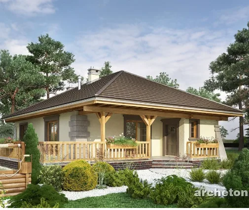 Miniatiūra 1 – Vieno aukšto namo projektas 86 m², 3 Miegamieji — 28802R
