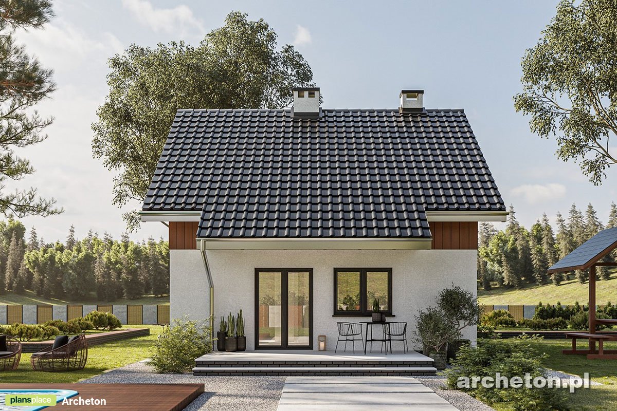 1000 Sq Ft Gable Roof House Plan with 2 Bedrooms and 2 Baths