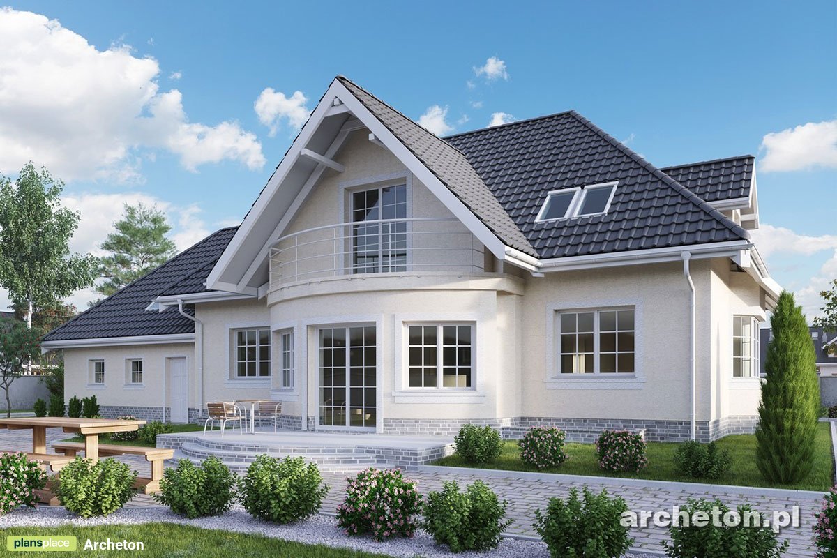 Namo projektas su mansarda + rūsiu 411 m²: 4 Miegamieji, 3 Vonios, Atvira virtuvė, Garažas