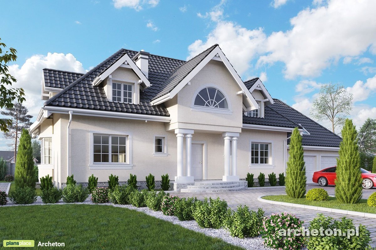 Namo projektas su mansarda + rūsiu 411 m²: 4 Miegamieji, 3 Vonios, Atvira virtuvė, Garažas