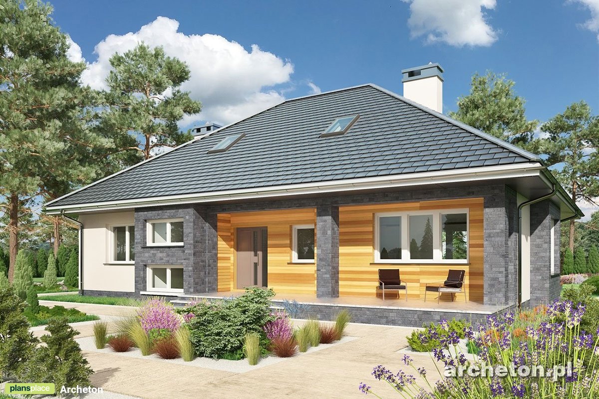 Vieno aukšto namo projektas + rūsiu 255 m²: 3 Miegamieji, 2 Vonios, be Garažo