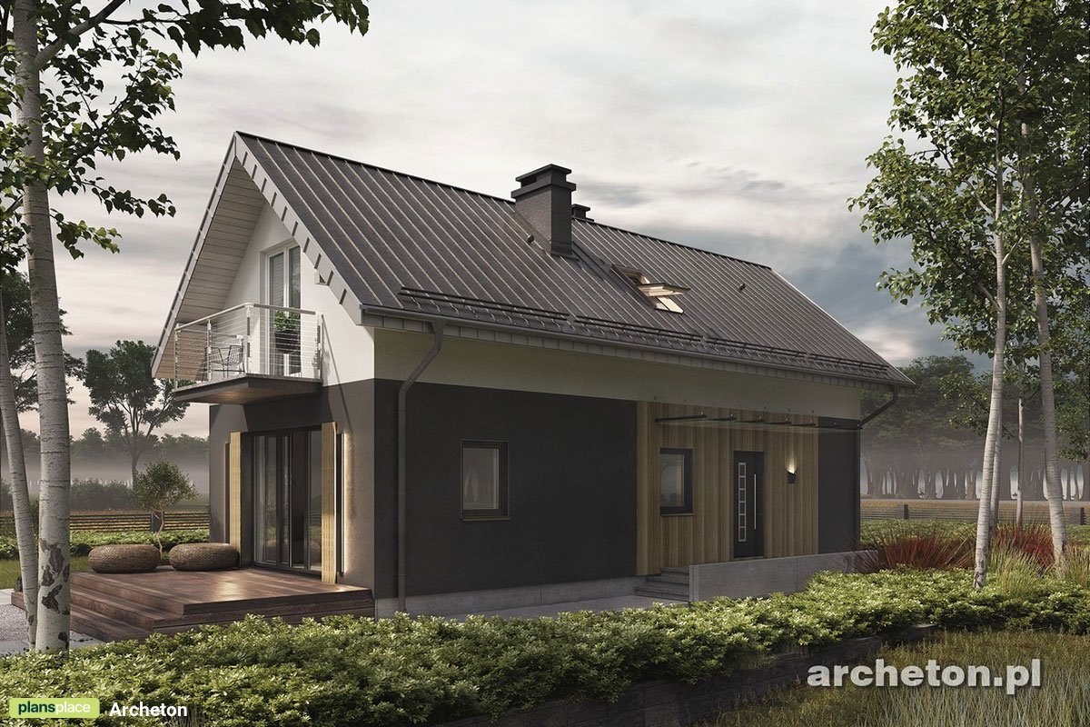 Namo projektas su mansarda 111 m²: 4 Miegamieji, 2 Vonios, Atvira virtuvė, be Garažo