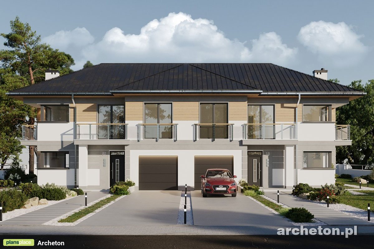 Dviejų aukštų namo projektas 148 m²: 3 Miegamieji, Darbo kambarys, 2 Vonios, Atvira virtuvė, Garažas