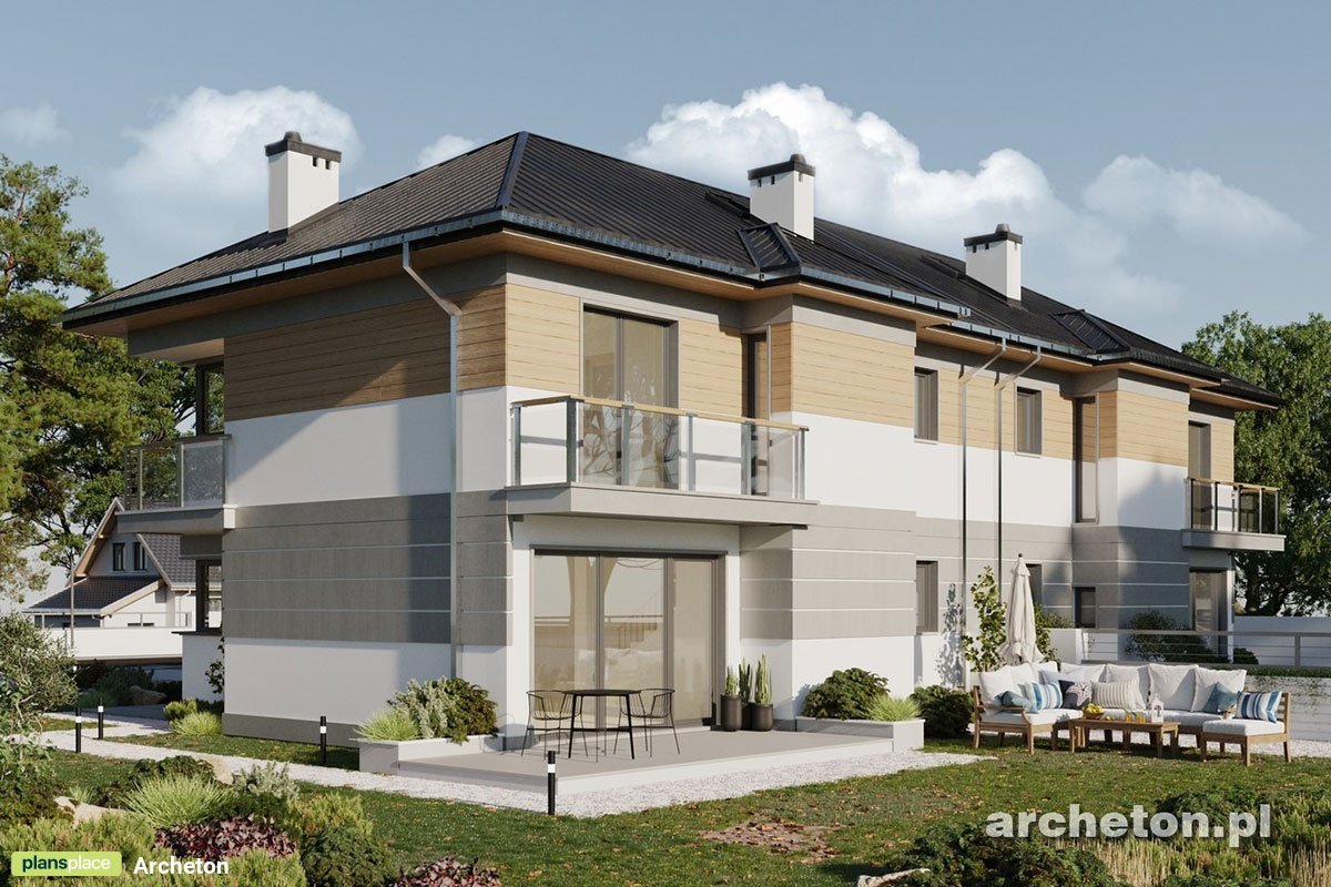 Dviejų aukštų namo projektas 148 m²: 3 Miegamieji, Darbo kambarys, 2 Vonios, Atvira virtuvė, Garažas