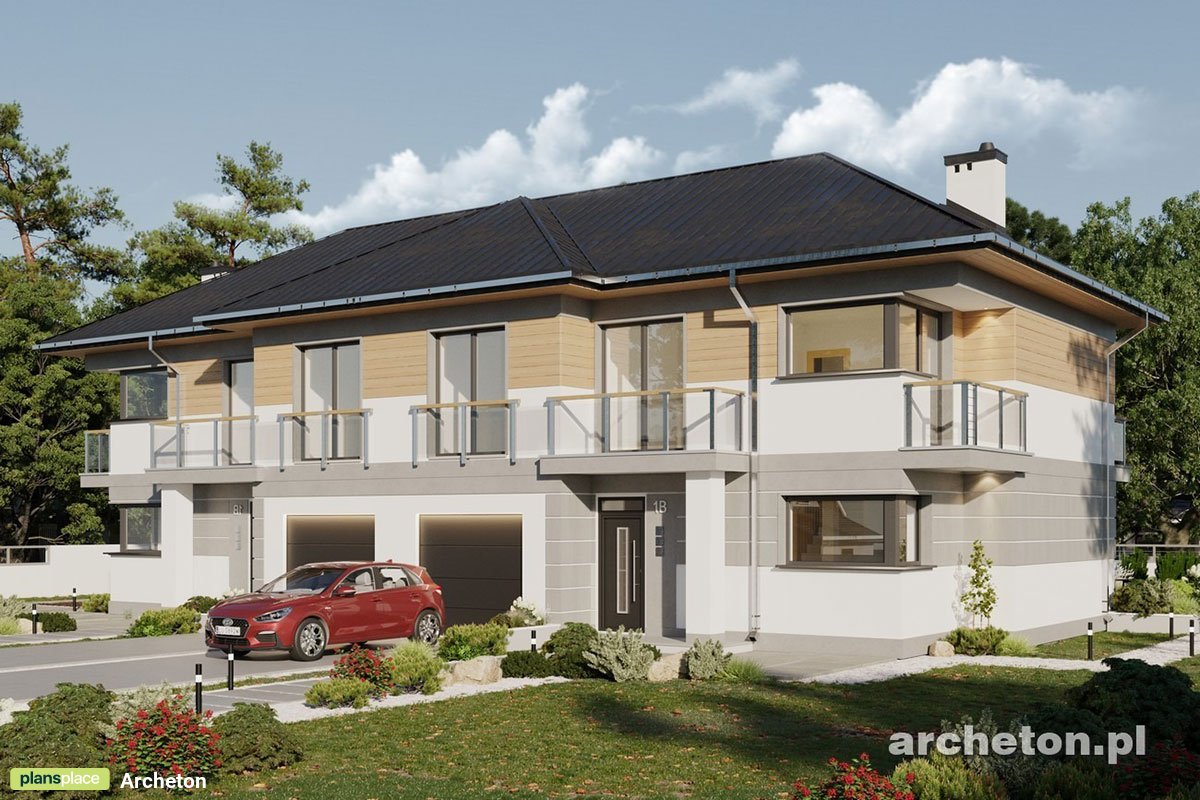 Dviejų aukštų namo projektas 148 m²: 3 Miegamieji, Darbo kambarys, 2 Vonios, Atvira virtuvė, Garažas