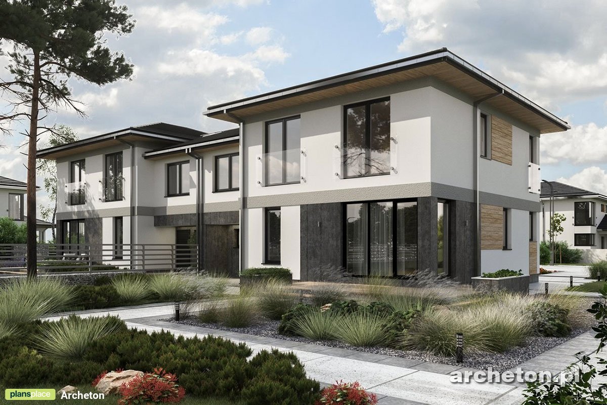 European Duplex Plan with 1500 Sq Ft & 4 Bedrooms Per Unit