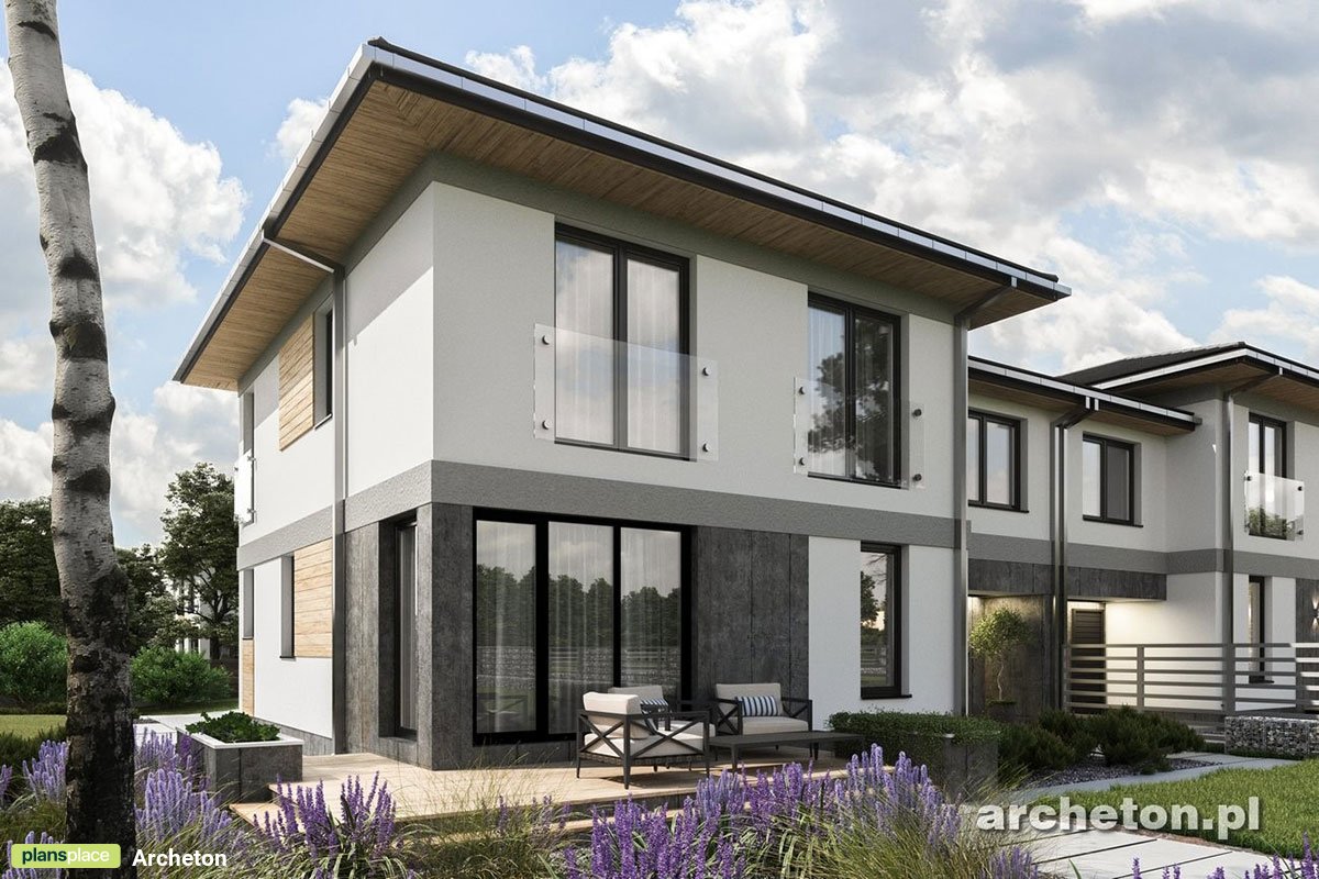 Dviejų aukštų namo projektas 162 m²: 3 Miegamieji, Darbo kambarys, 3 Vonios, Atvira virtuvė, Garažas