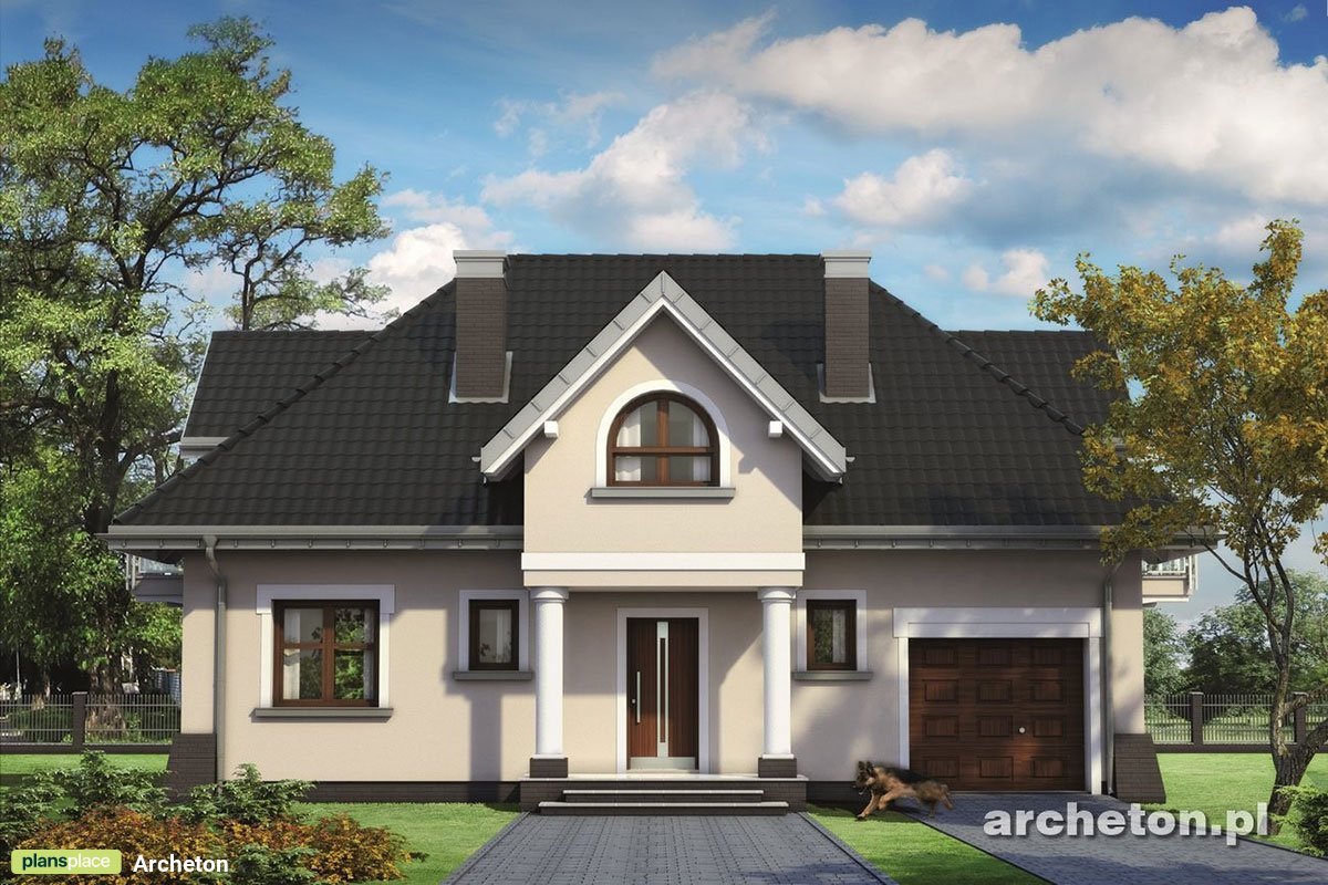 1800 Sq Ft House Plan with 1-Car Garage and Gambrel Roof