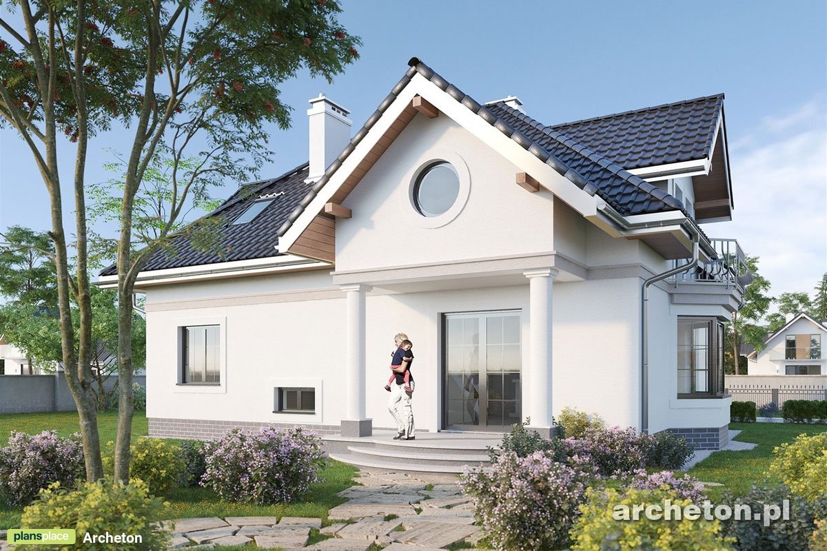 Namo projektas su mansarda 191 m²: 5 Miegamieji, Darbo kambarys, 2 Vonios, Garažas