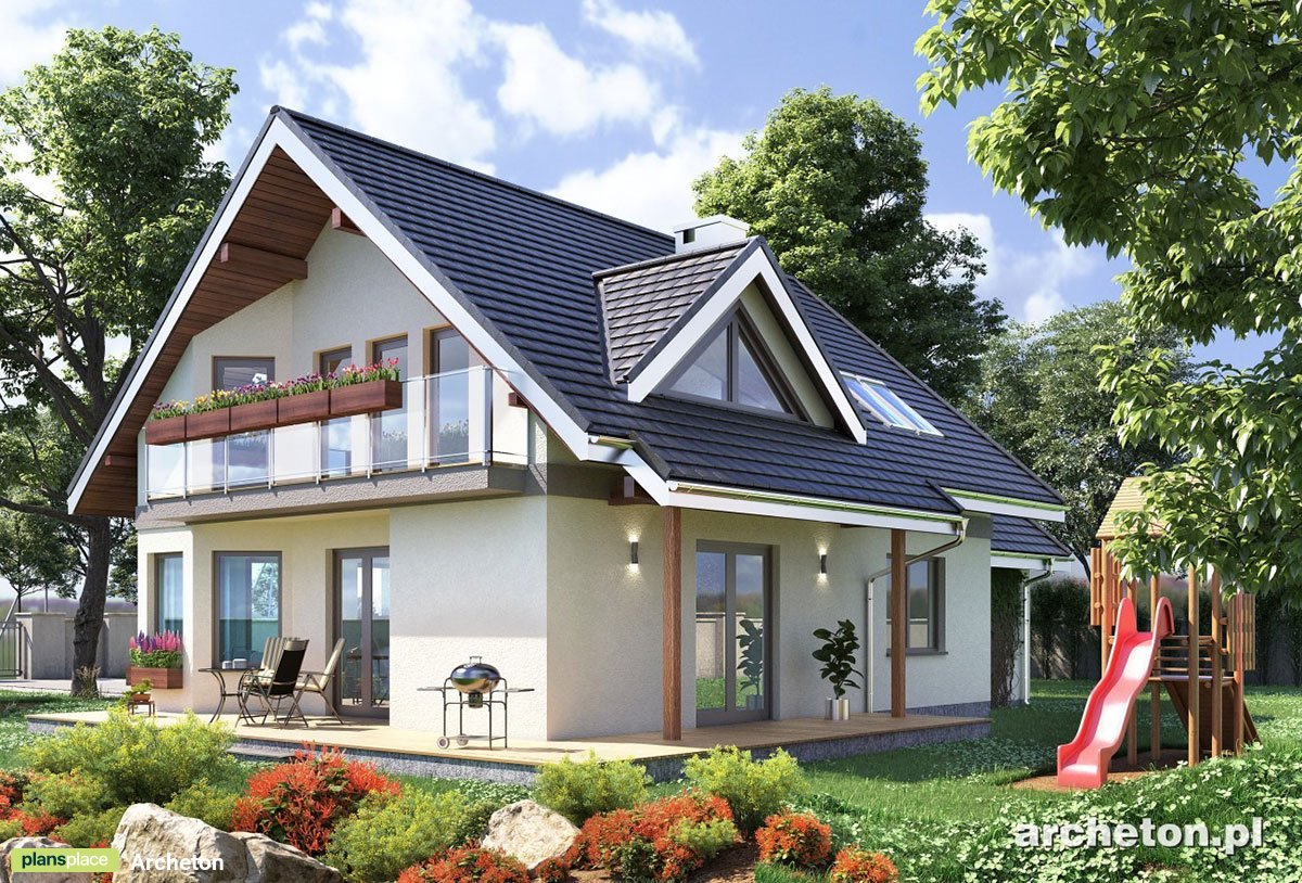 Namo projektas su mansarda + rūsiu 262 m²: 3 Miegamieji, Darbo kambarys, 2 Vonios, Garažas