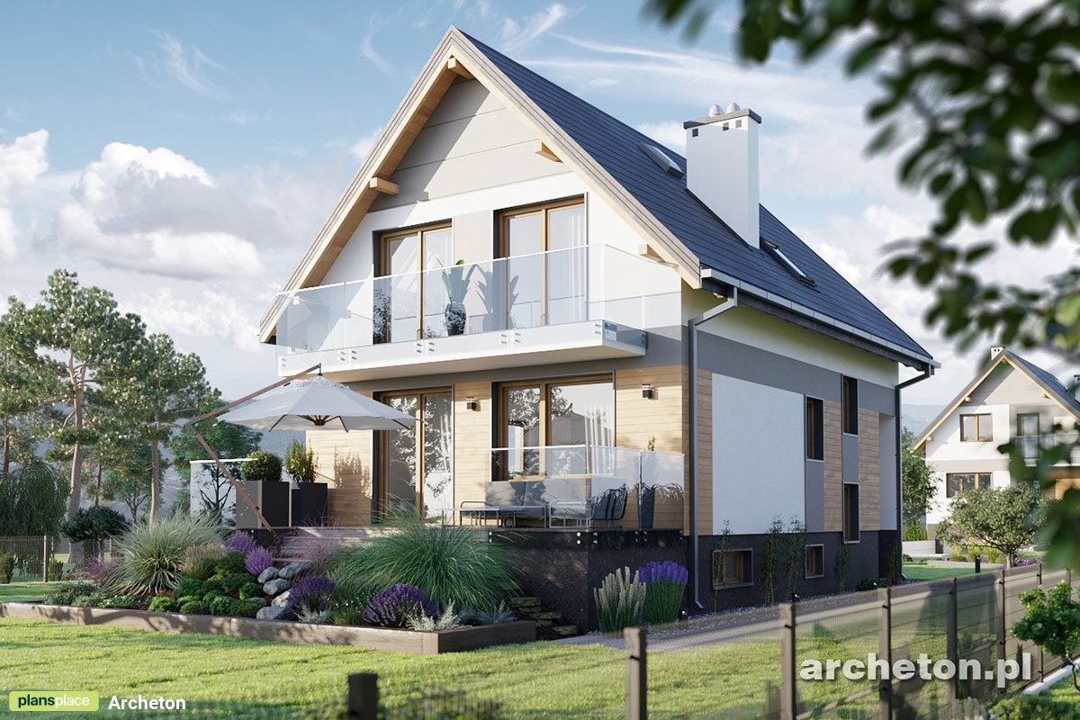 Namo projektas su mansarda + rūsiu 182 m²: 3 Miegamieji, 2 Vonios, Atvira virtuvė, Garažas