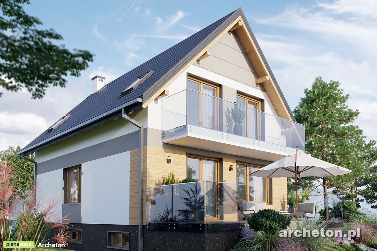 Namo projektas su mansarda + rūsiu 182 m²: 3 Miegamieji, 2 Vonios, Atvira virtuvė, Garažas