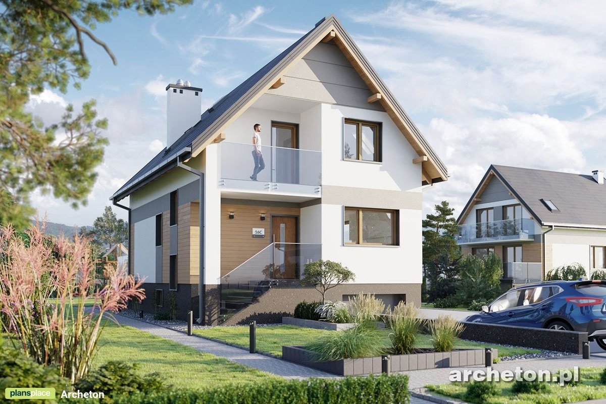 Namo projektas su mansarda + rūsiu 182 m²: 3 Miegamieji, 2 Vonios, Atvira virtuvė, Garažas