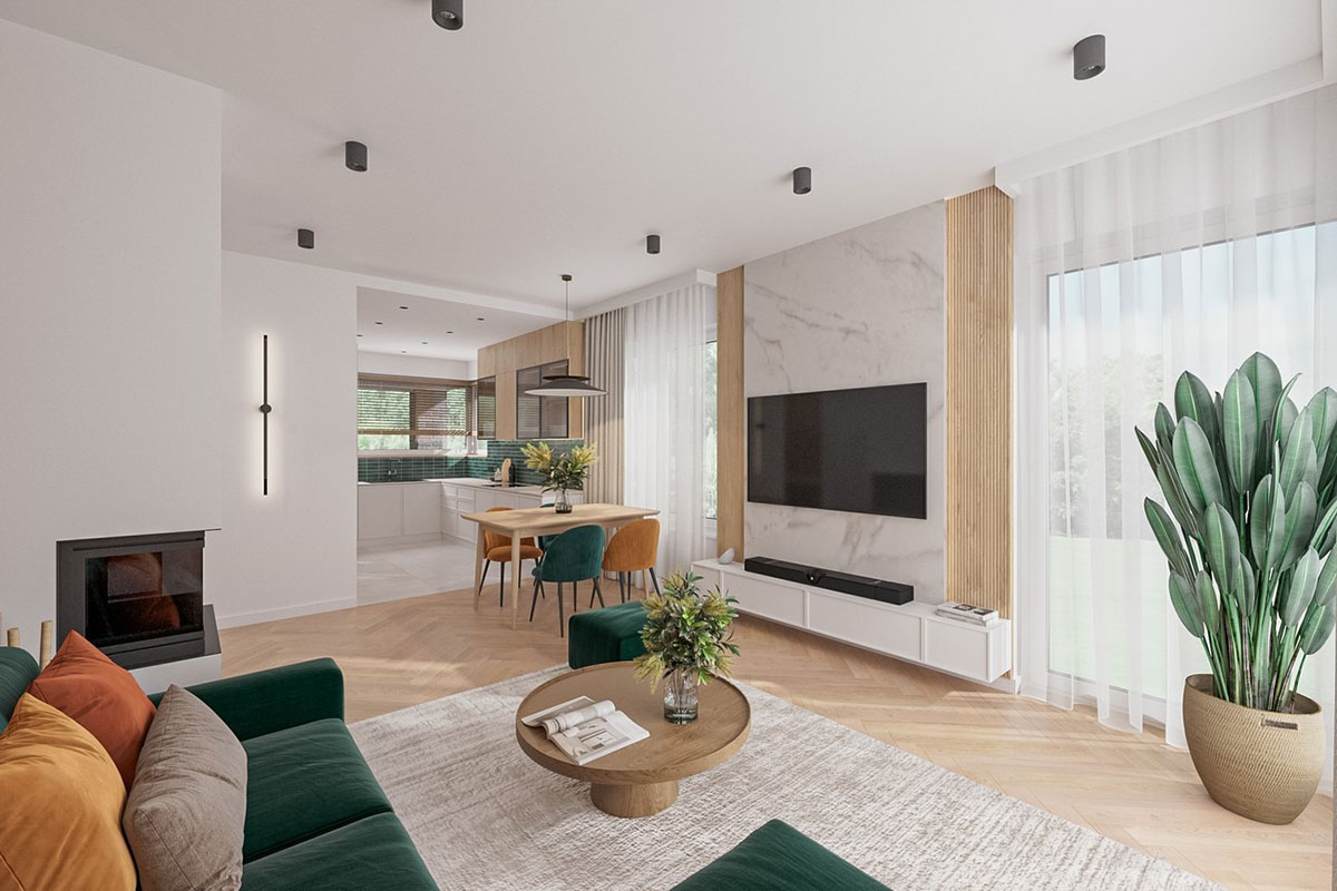 One-Story House Plan with Rear & Front Covered Porches