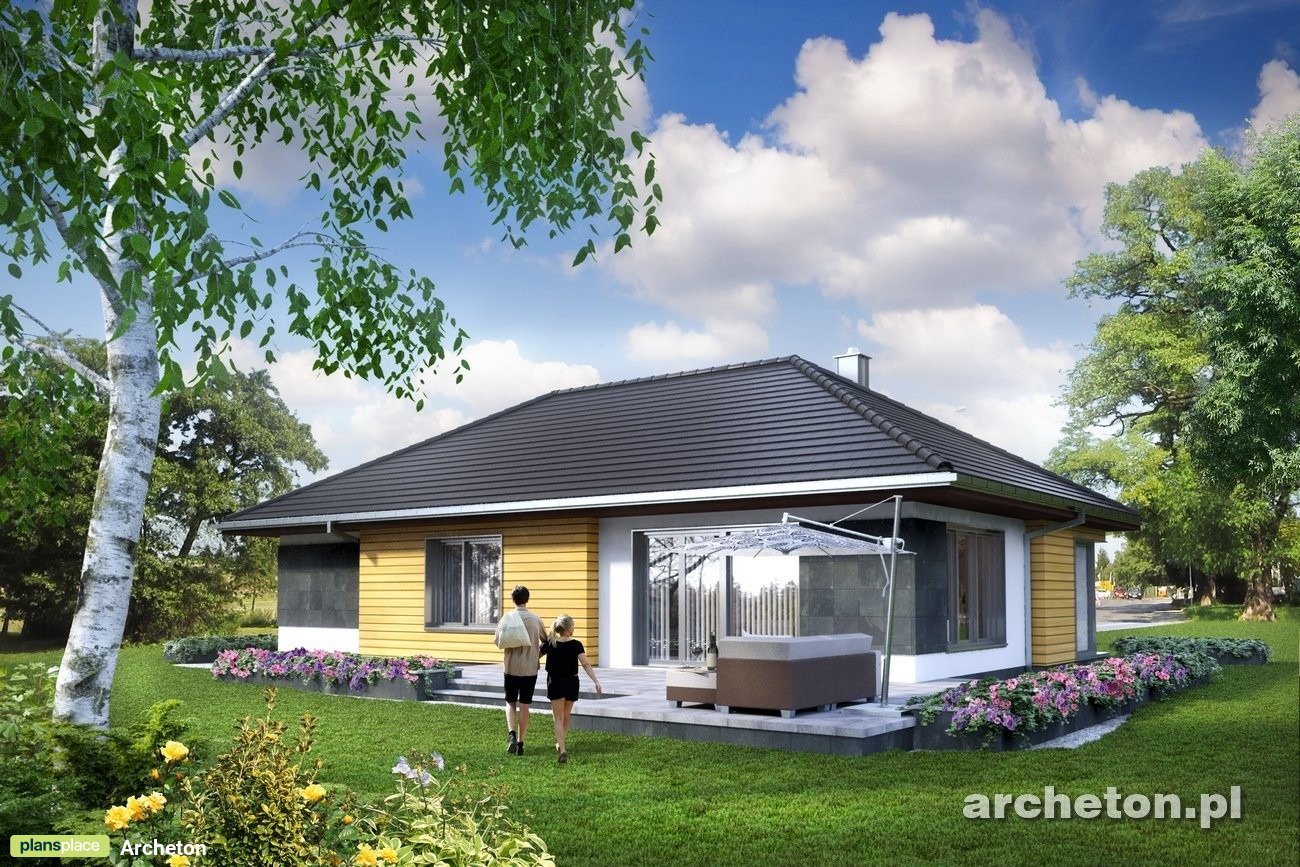 Vieno aukšto namo projektas 159 m²: 3 Miegamieji, 2 Vonios, Garažas