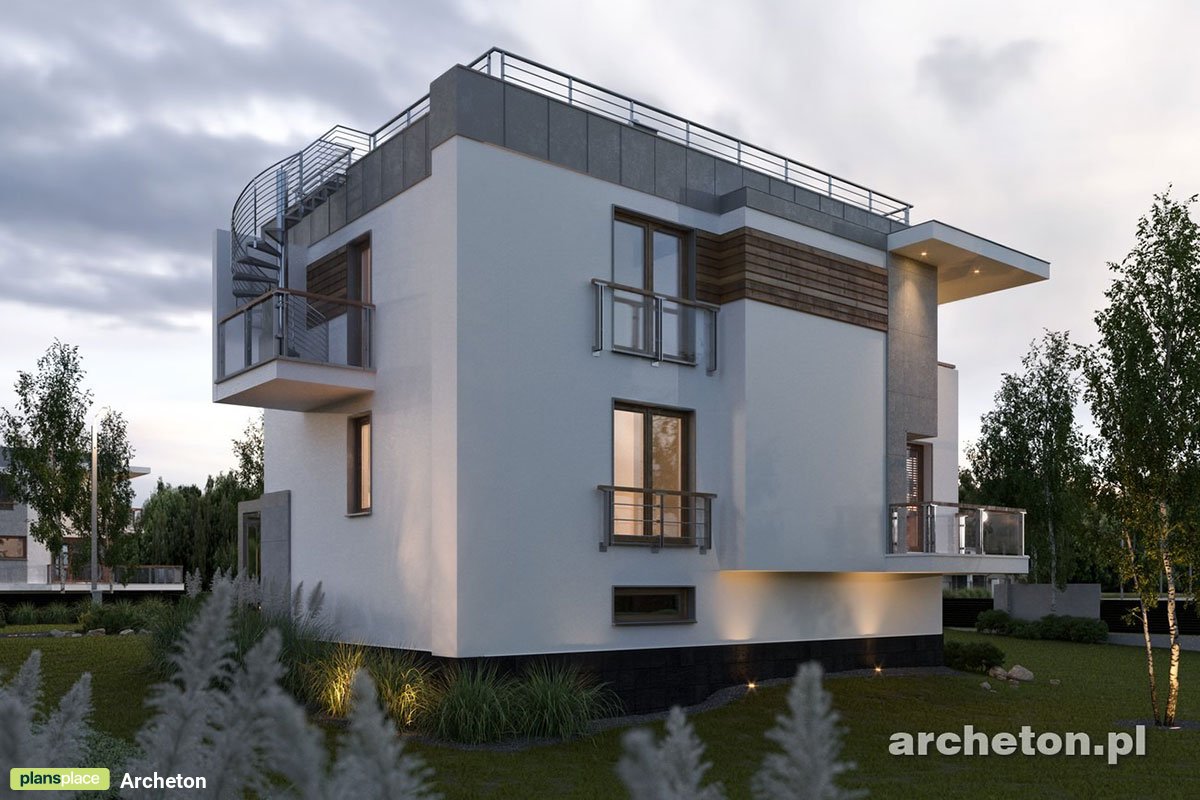 Dviejų aukštų namo projektas + rūsiu 222 m²: 3 Miegamieji, Darbo kambarys, 3 Vonios, Atvira virtuvė, Garažas