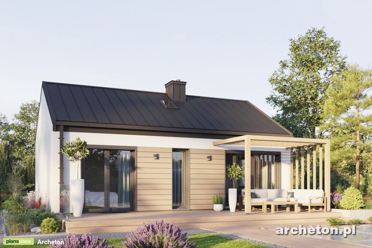 500 Sq Ft Small Single Level House Plan with 2 Bedrooms