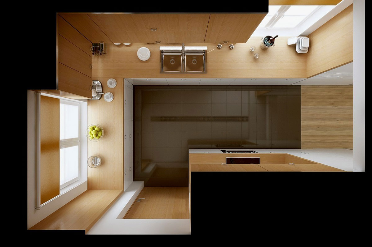 1300 Sq Ft Hipped Roof Cottage House Plan with Fireplace