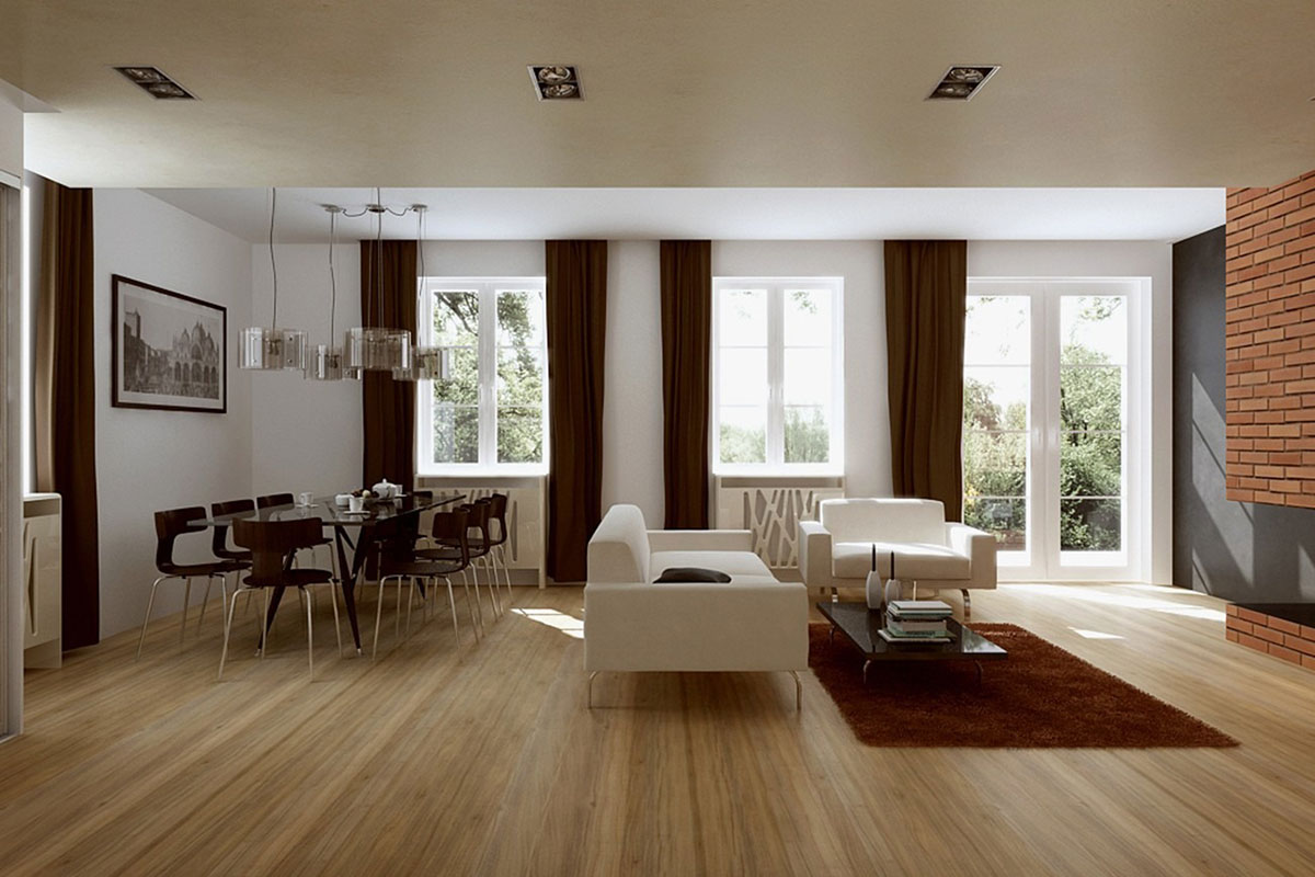Vieno aukšto namo projektas 126 m²: 3 Miegamieji, Darbo kambarys, 2 Vonios, be Garažo