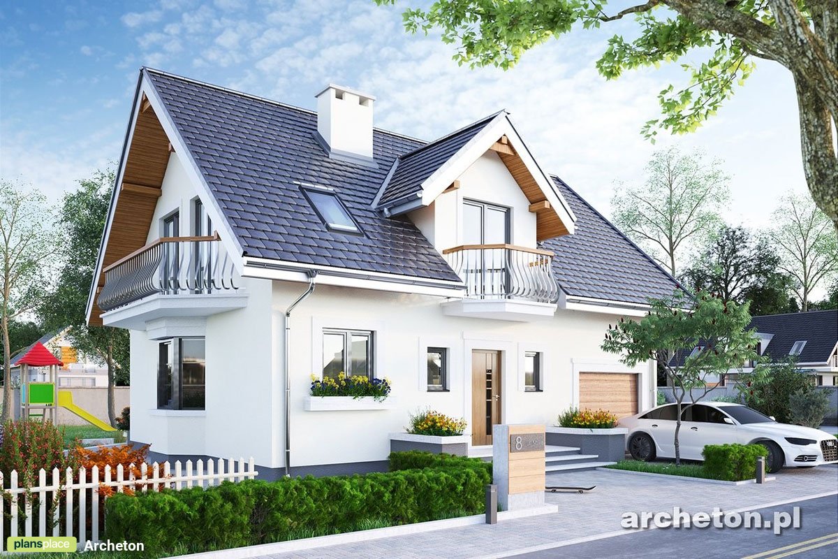 1500 Sq Ft House Plan with 4 Bedrooms Upstairs and Fireplace