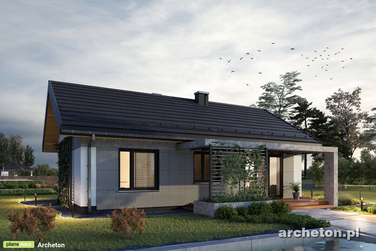 Small European House Plan with 3 Bedrooms and 1 Bath