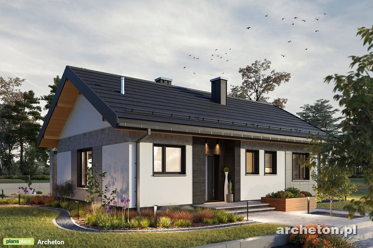Small European House Plan with 3 Bedrooms and 1 Bath