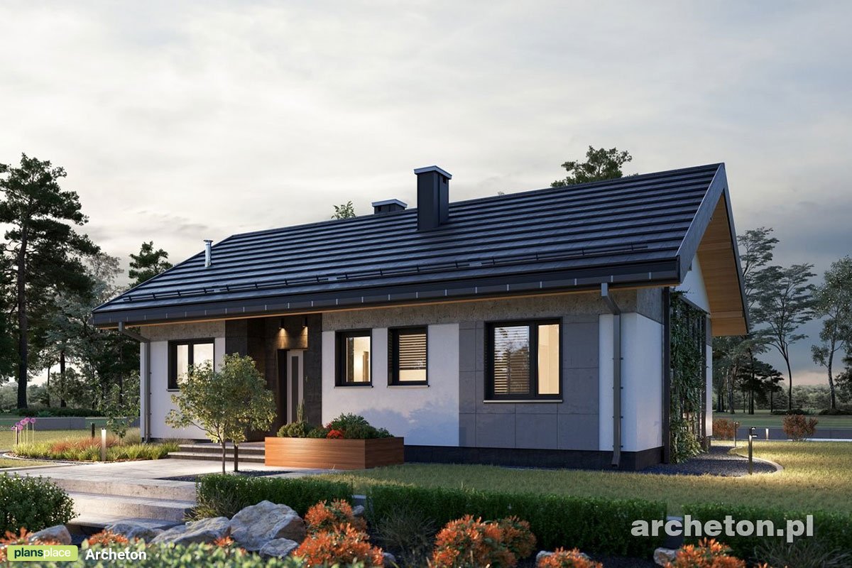 Small European House Plan with 3 Bedrooms and 1 Bath