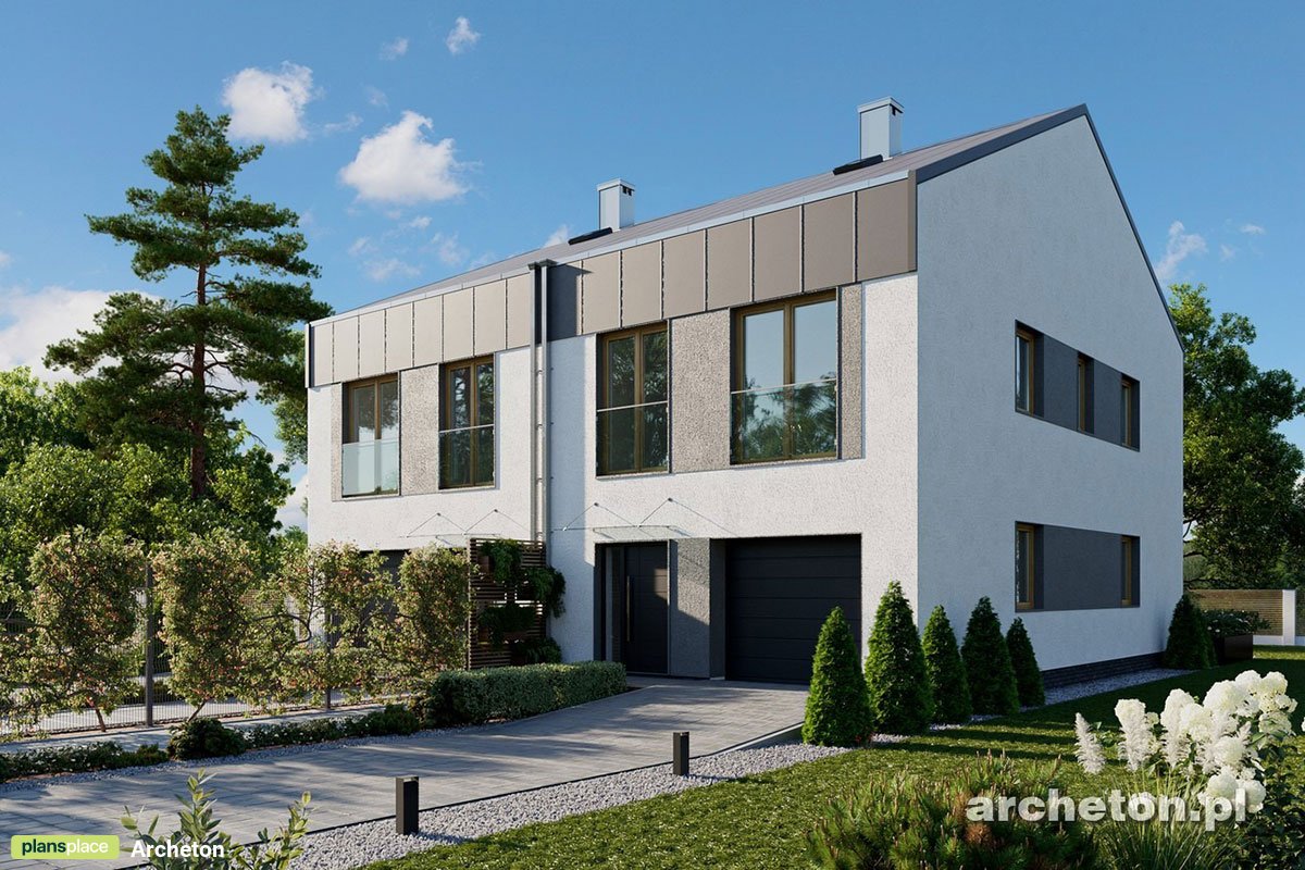 Dviejų aukštų namo projektas 140 m²: 4 Miegamieji, 2 Vonios, Atvira virtuvė, Garažas