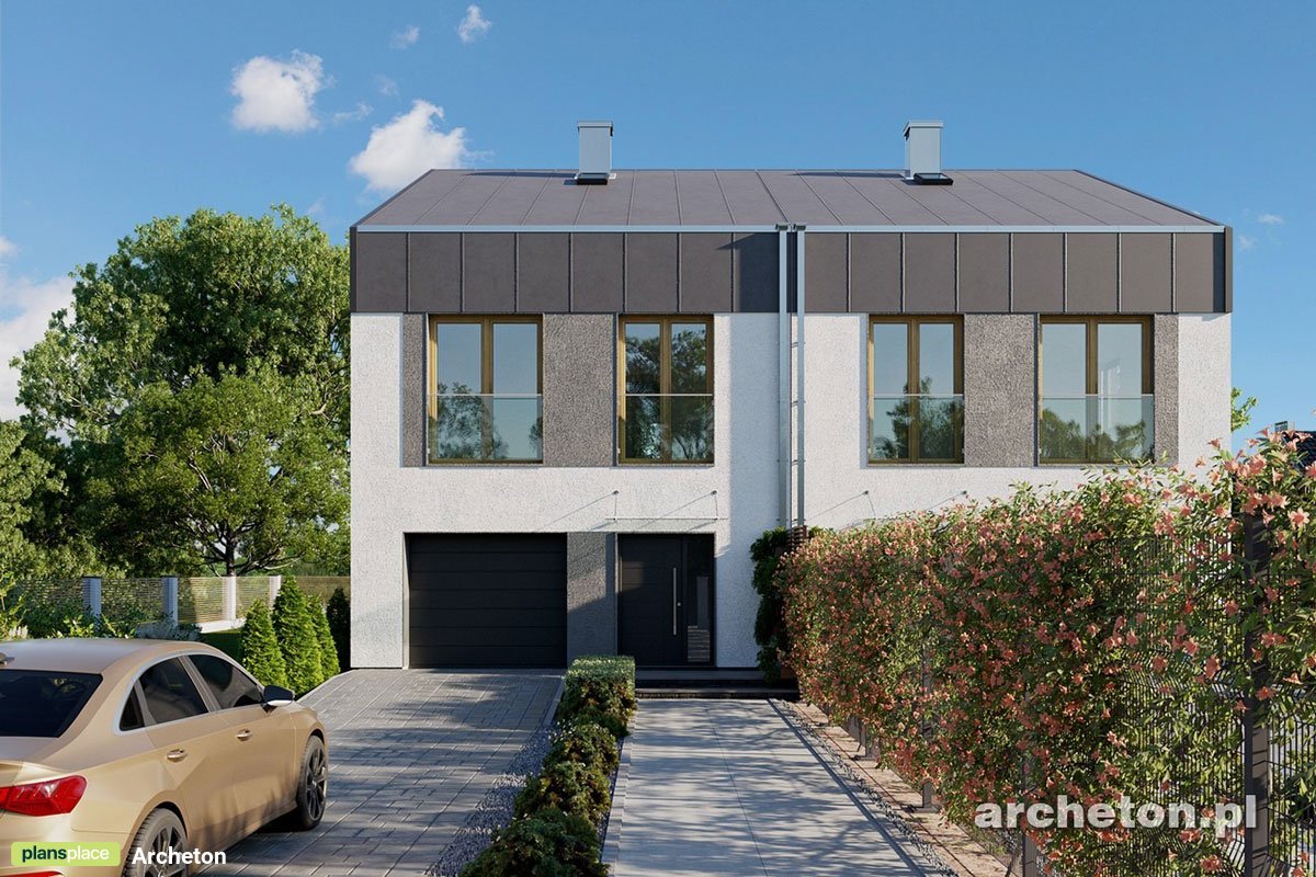 Dviejų aukštų namo projektas 140 m²: 4 Miegamieji, 2 Vonios, Atvira virtuvė, Garažas