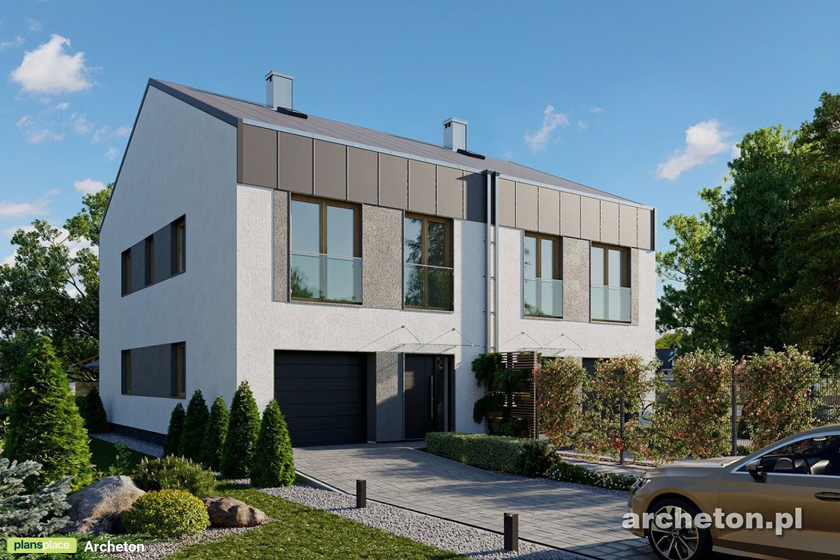 Dviejų aukštų namo projektas 140 m²: 4 Miegamieji, 2 Vonios, Atvira virtuvė, Garažas