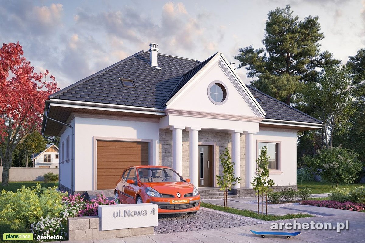 Namo projektas su mansarda 173 m²: 3 Miegamieji, 2 Vonios, Garažas
