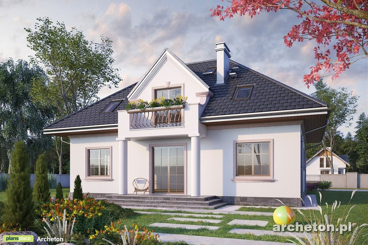 Namo projektas su mansarda 173 m²: 3 Miegamieji, 2 Vonios, Garažas
