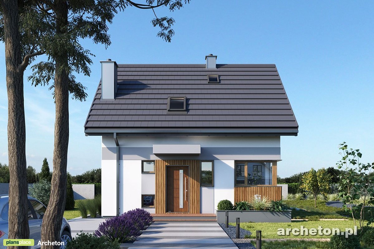 Gable Roof House Plan with 3 Bedrooms and Full Rear Deck