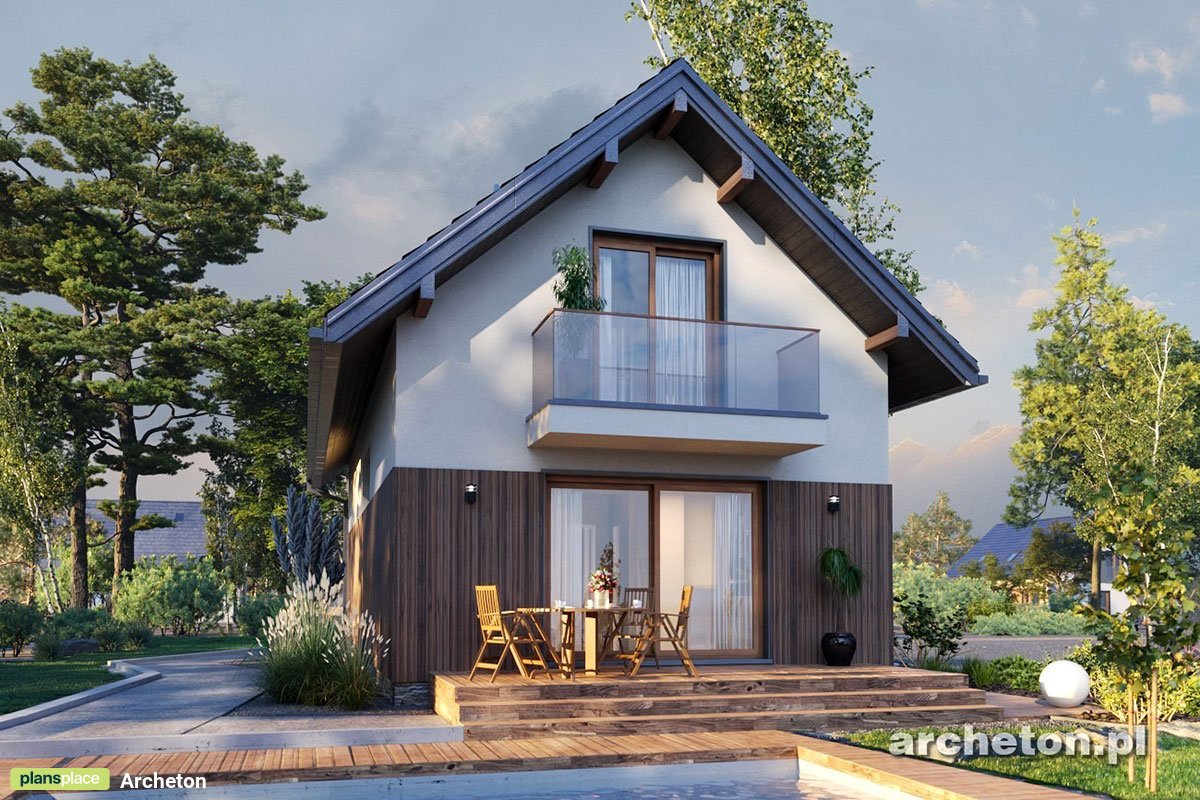 Namo projektas su mansarda 136 m²: 4 Miegamieji, 2 Vonios, Atvira virtuvė, be Garažo