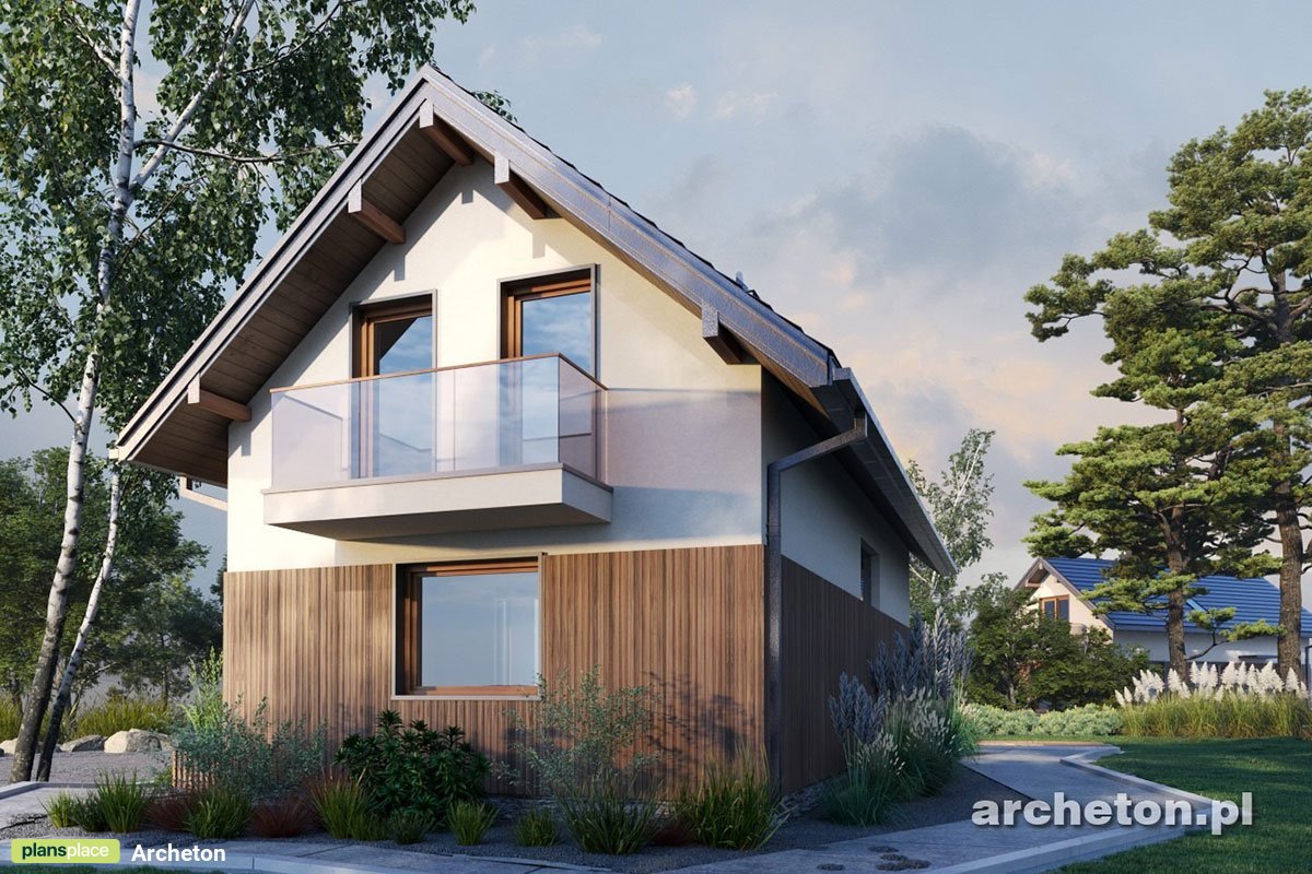 Namo projektas su mansarda 136 m²: 4 Miegamieji, 2 Vonios, Atvira virtuvė, be Garažo