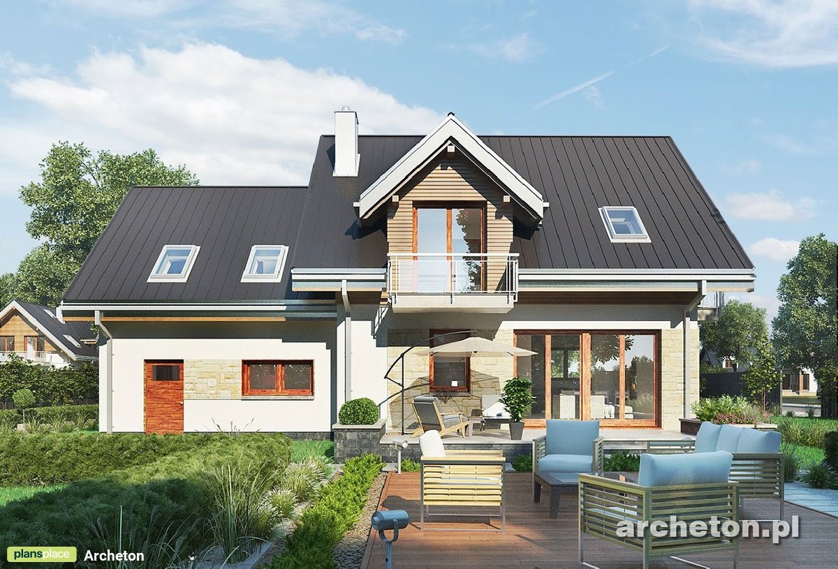 Two Story House Plan with Master Bedroom above Garage