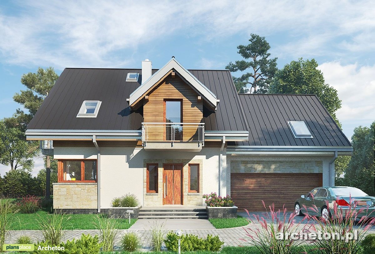 Two Story House Plan with Master Bedroom above Garage