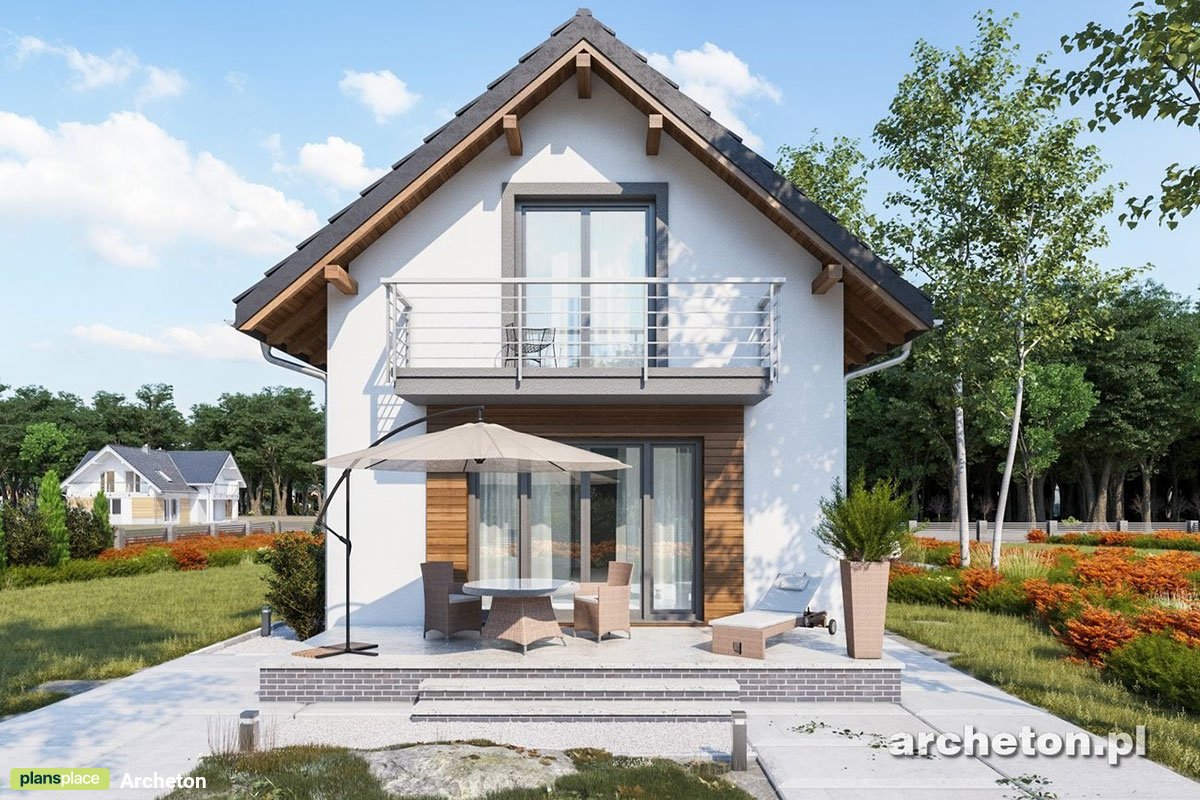 Namo projektas su mansarda 129 m²: 4 Miegamieji, 2 Vonios, be Garažo