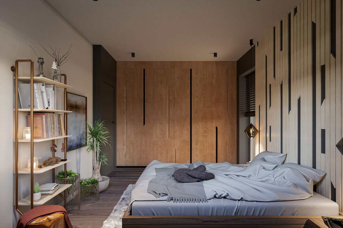 Vieno aukšto namo projektas 164 m²: 4 Miegamieji, 2 Vonios, Atvira virtuvė, Garažas