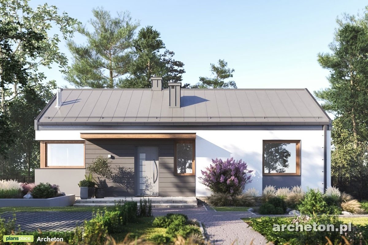 Small Barn Style House Plan with Partially Covered Deck