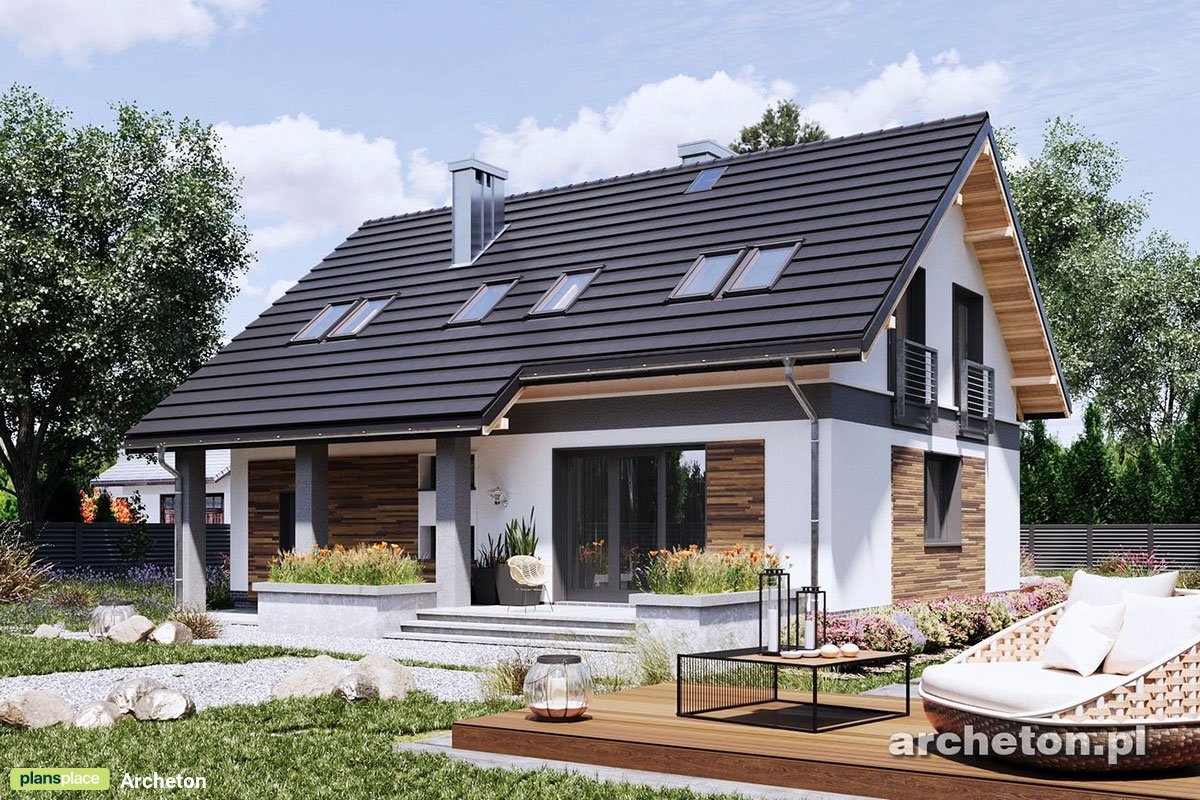 1500 Sq Ft 2-Story House Plan with Back Porch and Garage