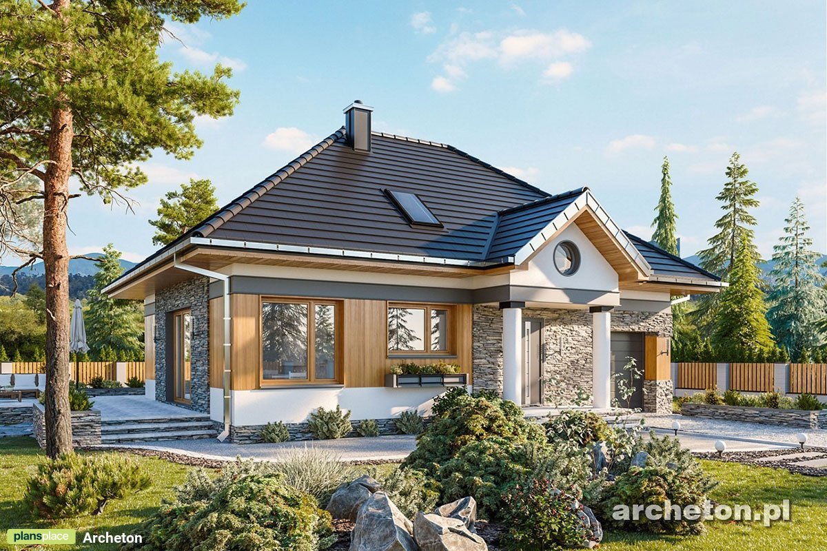 Namo projektas su mansarda 179 m²: 3 Miegamieji, Darbo kambarys, 2 Vonios, Garažas